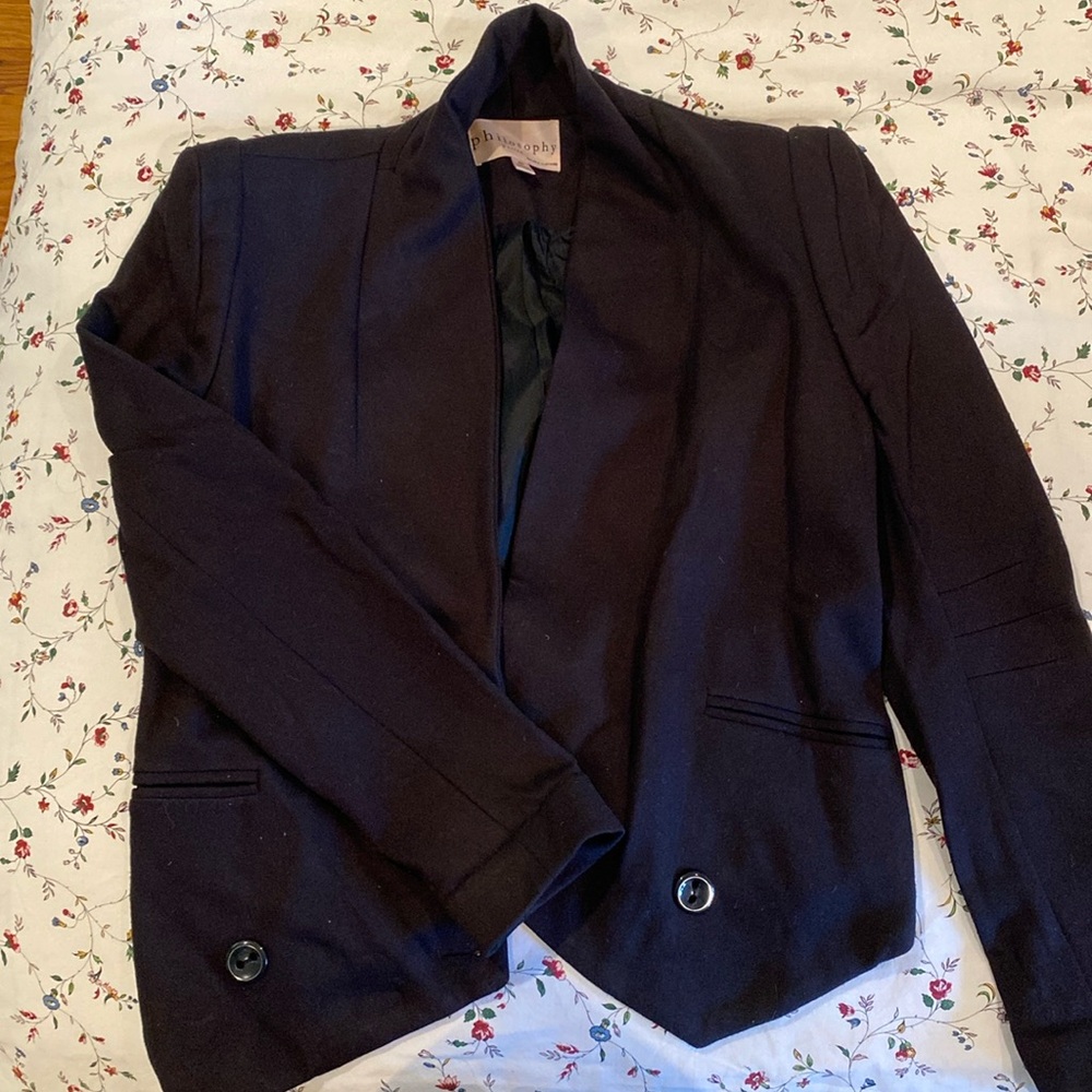 Philosophy black blazer, comfortable, excellent condition